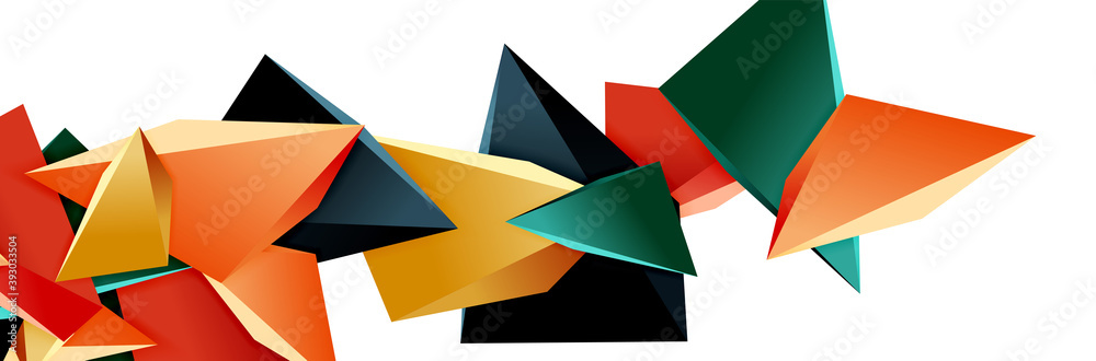 Triangle mosaic abstract background, 3d triangular low poly shapes. Geometric vector illustration for covers, banners, flyers and posters and other Triangle mosaic abstract background, 3d triangular low poly shapes. Geometric vector illustration for covers, banners, flyers and posters and other