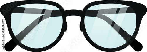 Dark vector glasses isolated on white background