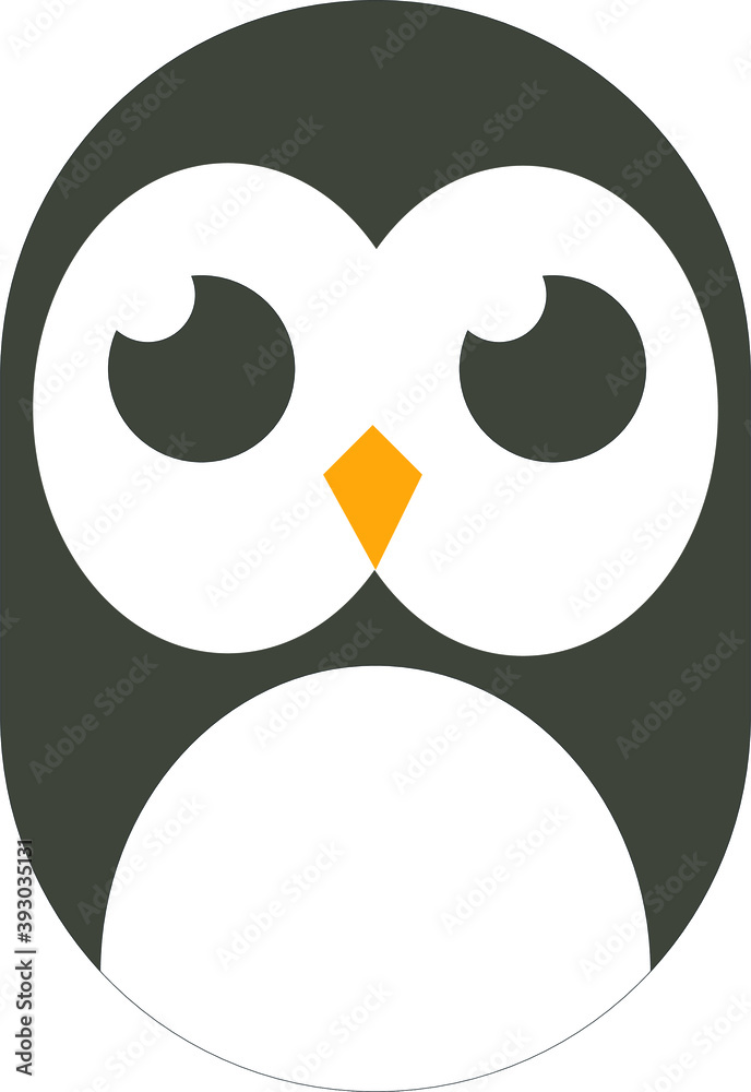 vector illustration of a penguin. flat penguin image vector illustration of a penguin. flat penguin image