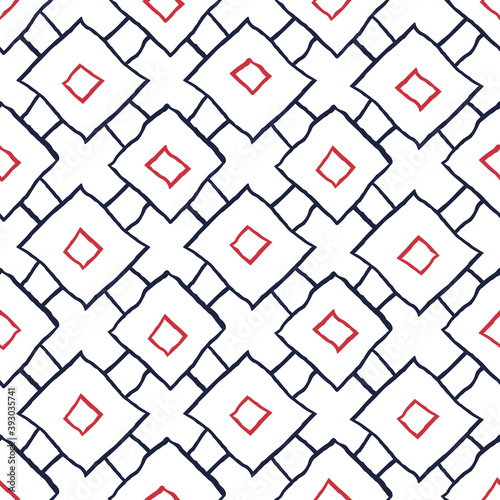 Vector abstract pattern with hand-drawn squares on a white background. Simple seamless illustration for wallpaper, wrapping paper, fabric design