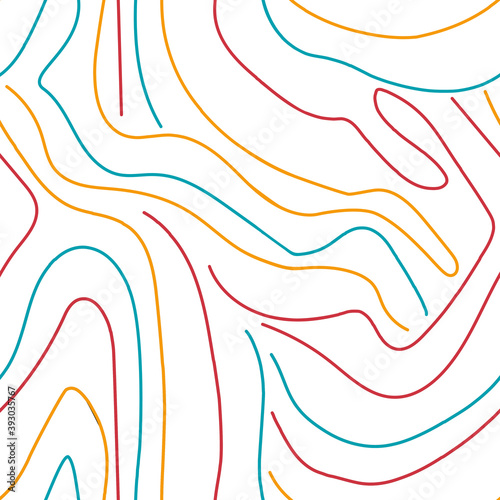 Vector abstract pattern with hand-drawn thin colorful uneven stripes. Simple background for wallpaper, wrapping paper, fabric design