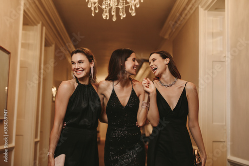 Group of females at a gala night photo