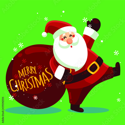  Christmas-character-with-lettering | Vector illustration EPS 10.
