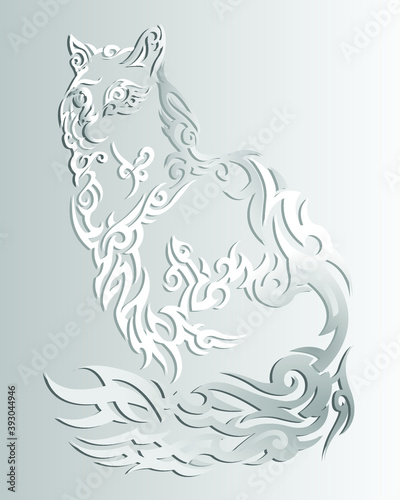 Sagoma Gatto Tribale
