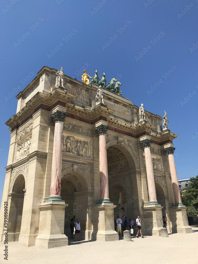 Arc de Triomphe du Carrousel, a triumphal arch in Place du Carrousel, in Paris, France