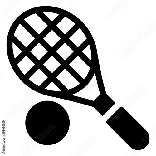 
Squash icon design, outdoor sports in modern filled style 
