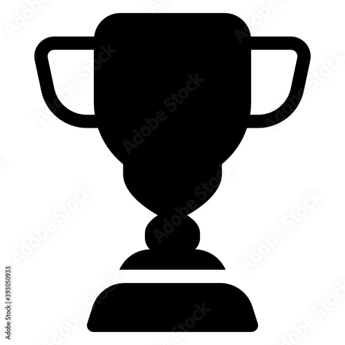 
A cup awarded as a prize for a victory, triumph in filled style 
