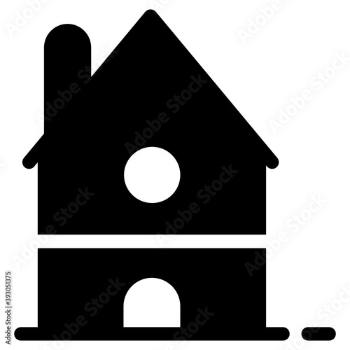 
solid vector of birdhouse, bird home box 
