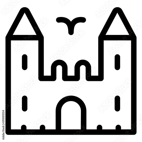
Icon of cologne castle building in filled style 
