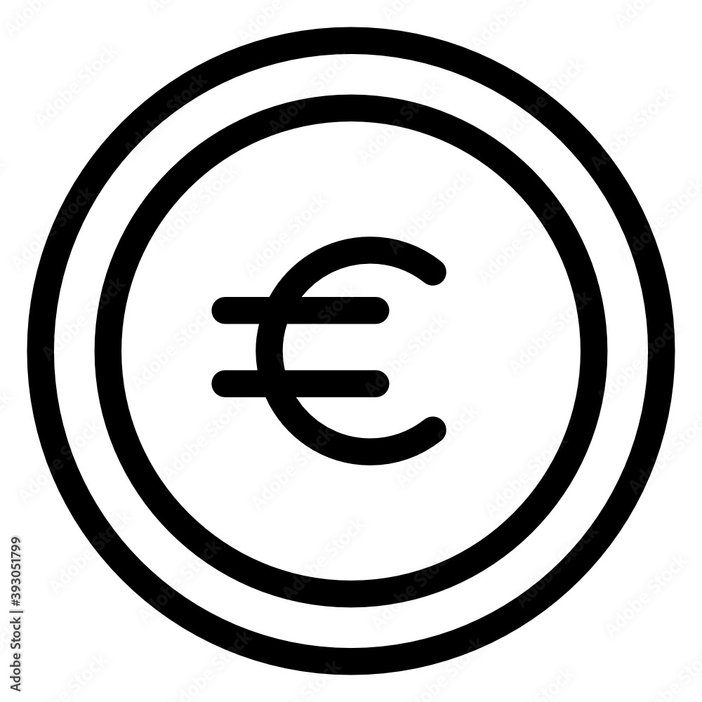 Euro coin icon in editable solid style
Euro coin icon in editable solid style