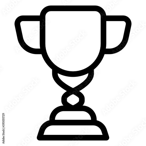 
A cup awarded as a prize for a victory, triumph in filled style 

