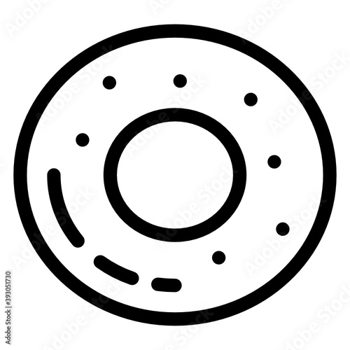 
Icon of fried dough, modern filled icon of bakery item 
