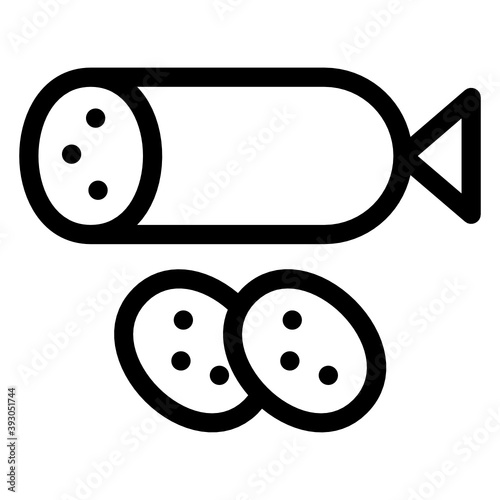 
Icon of sliced hotdog in editable filled style 
