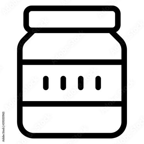  An icon of jam jar in modern filled style 