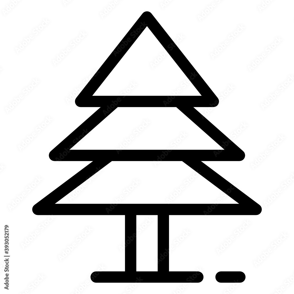 Editable icon of conifer tree in solid style
Editable icon of conifer tree in solid style