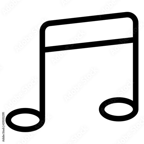 
Music note, song, melody or tune solid vector icon for musical apps and websites
