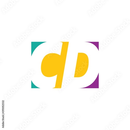 cd letter icon vector illustration design