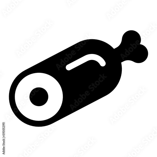 
An icon design of ham, vector of leg piece in modern solid style 
