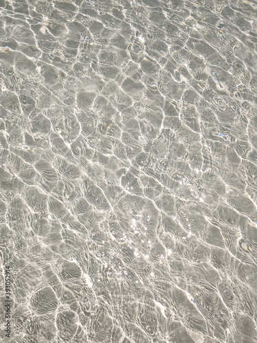 Sand bottom through the water