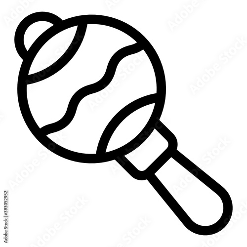 
Spanish cultural instrument, solid icon og maracas 
