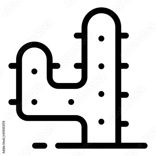 
Prickly plant, solid icon of spanish cactus 
