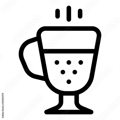 
Mulled wine icon in solid design 
