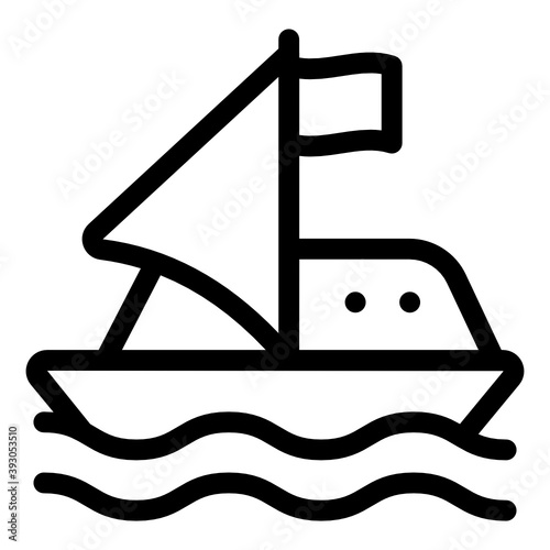 
Vector design of yacht, editable icon of watercraft 
