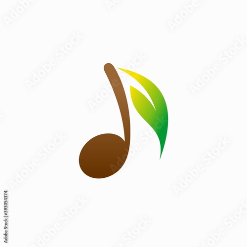 note icon with leaf vector