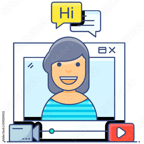 
A flat vector of email marketing, editable icon 
