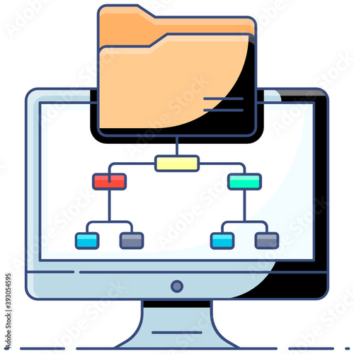 
A flat vector of email marketing, editable icon 
