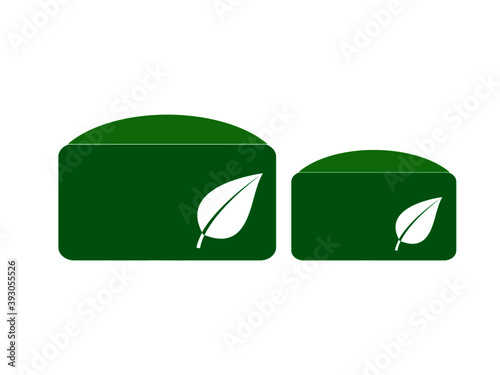 Template Biogasanlage mit Blättern Vektor