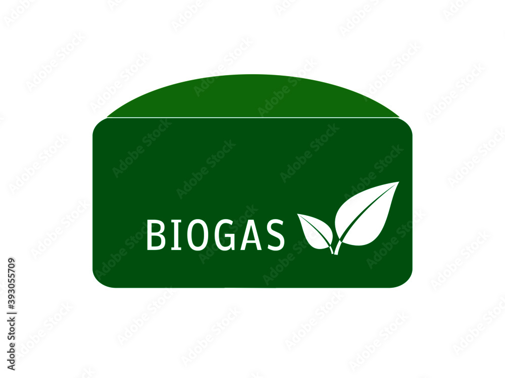 Biogasanlage Vektor auf weißen Hintergrund