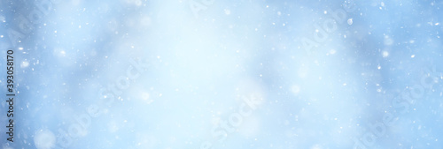 abstract white light blurred snow background, glamor christmas glow design © kichigin19