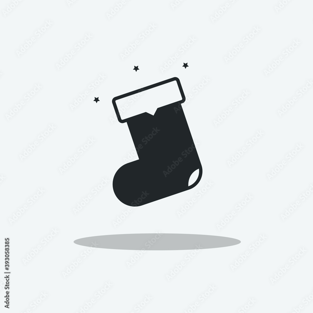 Santa socks vector icon for web and design Santa socks vector icon for web and design