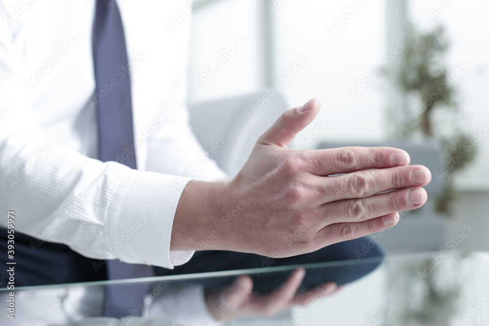 The manager works in the office The manager works in the office