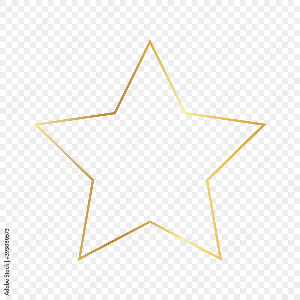 Gold glowing star shape frame Gold glowing star shape frame