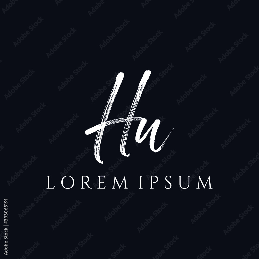 Letter HU luxury logo design vectoor Letter HU luxury logo design vectoor