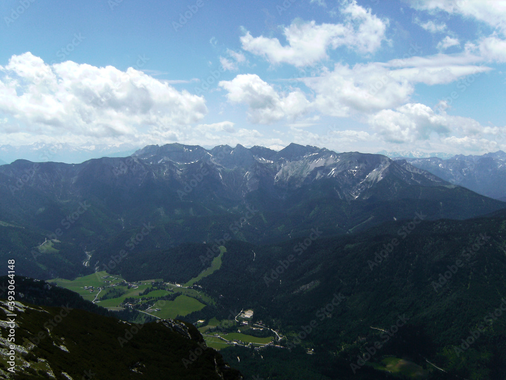 Mountain hiking tour to mountain Guffert in Tyrol, Austria
