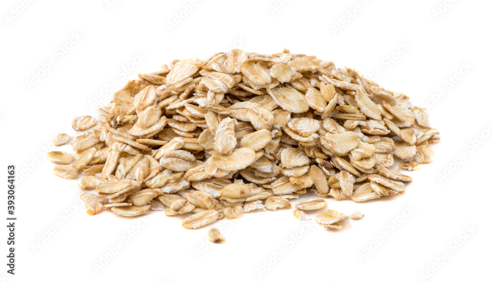 pile of oatmeal isolated on white background pile of oatmeal isolated on white background