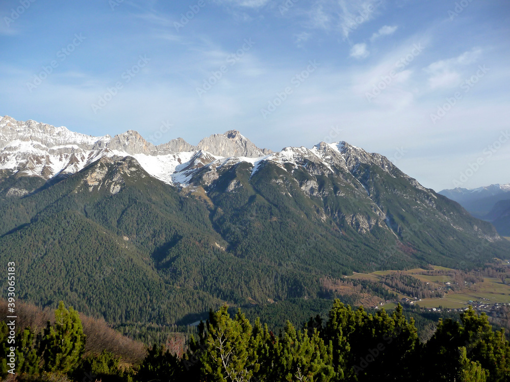 Mountain hiking tour to mountain Hohe Munde in Tyrol, Austria