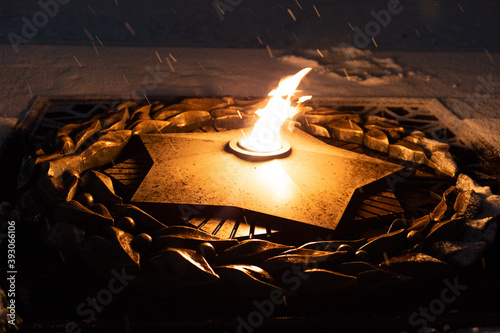 Eternal flame in memory of the past war