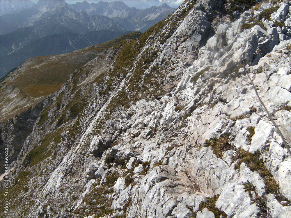 Mittenwald via ferrata in Bavarian Alps, Germany Mittenwald via ferrata in Bavarian Alps, Germany