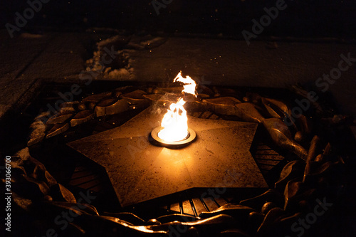 Eternal flame in memory of the past war