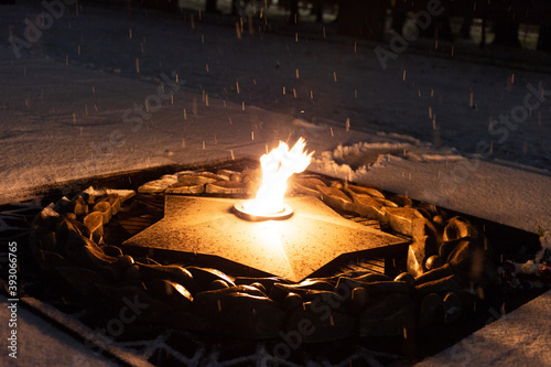 Eternal flame in memory of the past war
