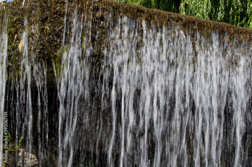 Small waterfall in the city park