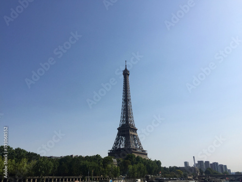 Eiffel Tower  symbol of Paris  France
