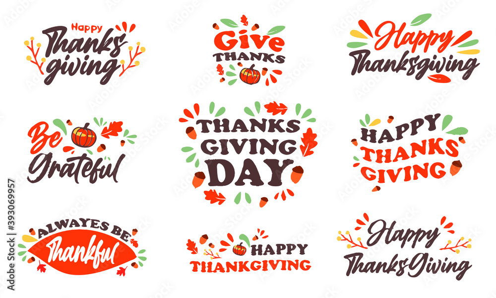 thanksgiving design typography modren and simple 