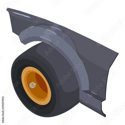 Tire fitting icon. Isometric illustration of tire fitting vector icon for web