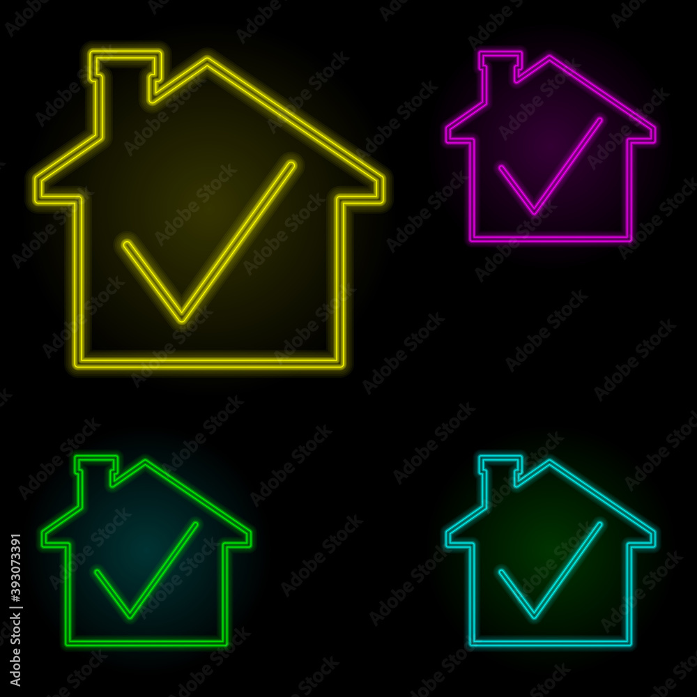 museum neon color set icon. Simple thin line, outline vector of building landmarks icons for ui and ux, website or mobile application museum neon color set icon. Simple thin line, outline vector of building landmarks icons for ui and ux, website or mobile application