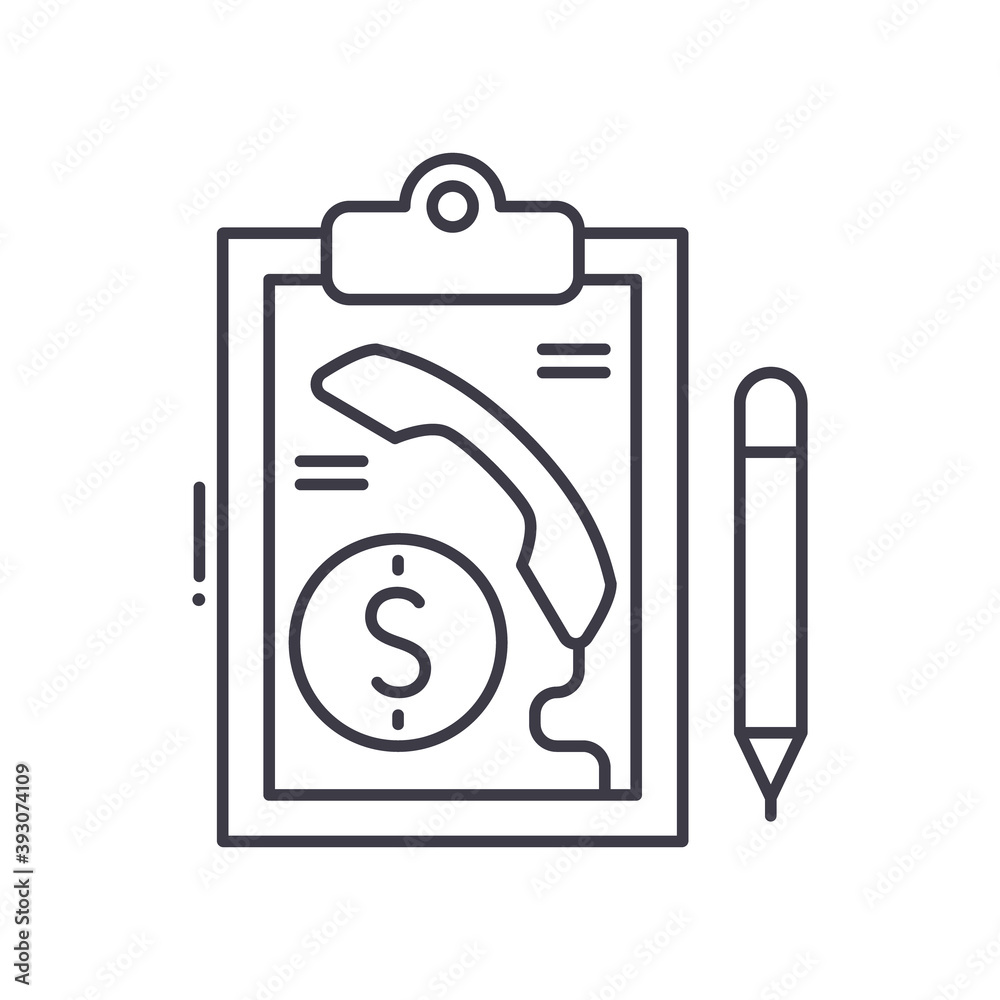 Cold callings icon, linear isolated illustration, thin line vector, web design sign, outline concept symbol with editable stroke on white background. Cold callings icon, linear isolated illustration, thin line vector, web design sign, outline concept symbol with editable stroke on white background.